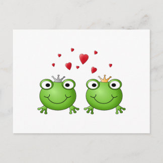 Carte Postale Prince de la grenouille et Princesse de la grenoui