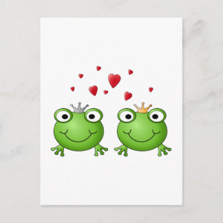 Carte Postale Prince de la grenouille et Princesse de la grenoui