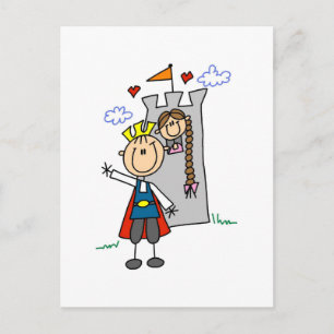 Carte Postale Prince et Fille en Tshirts et cadeaux tour