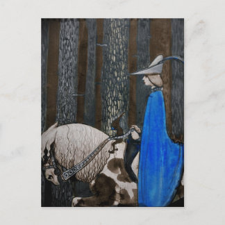 Carte Postale Prince et Tomte (Gnome) dans la forêt
