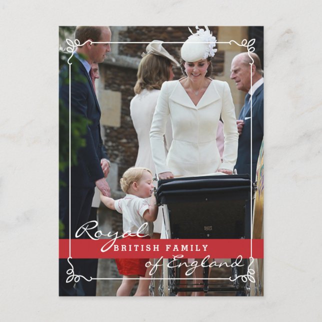 Carte Postale Prince George - Famille royale Kate Middleton (Devant)