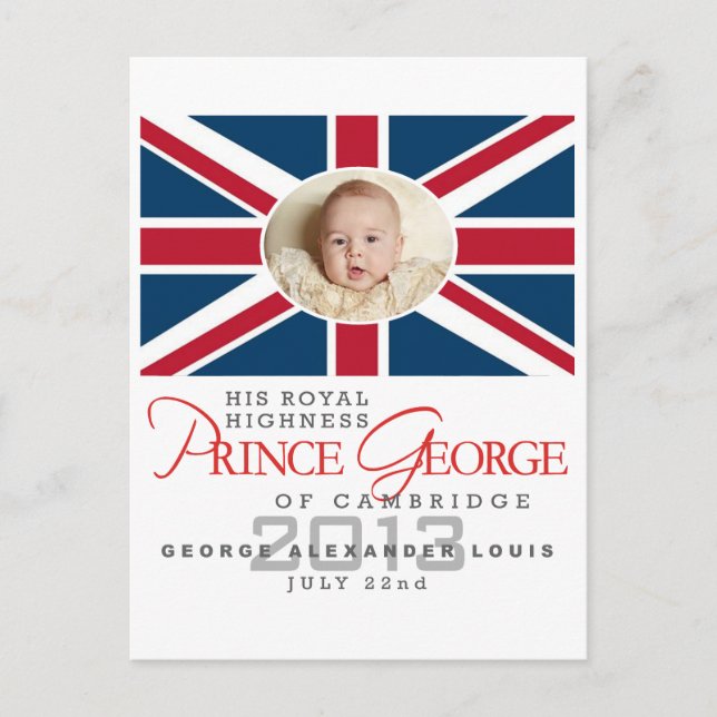 Carte Postale Prince George - William & Kate (Devant)