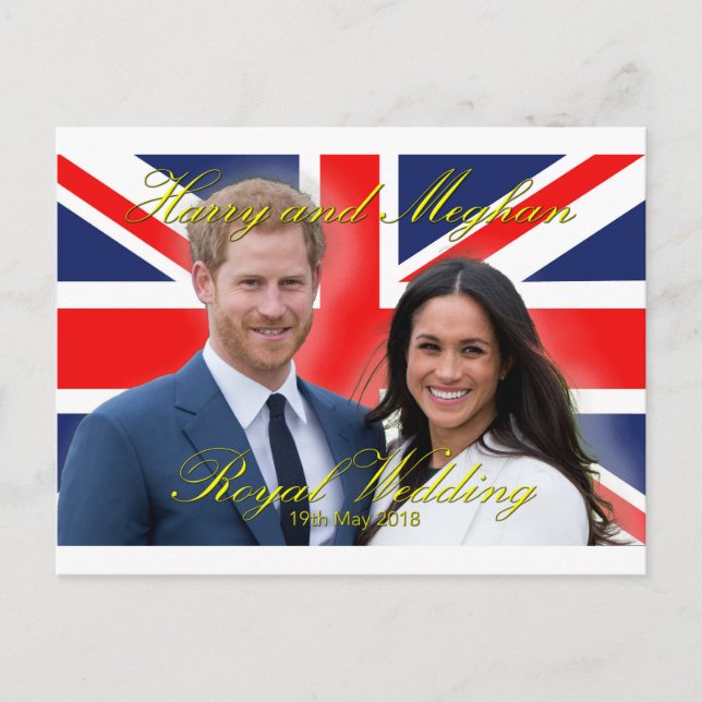 Carte Postale Prince Harry et Meghan Markle Mariage royal (Devant)