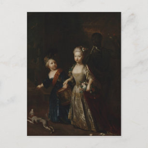 Carte Postale Prince héritier Frederick II avec soeur