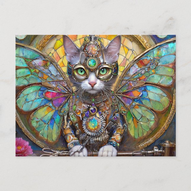 Carte Postale Prince Kitty Chat de la Brigade de l'Aile de Papil (Devant)