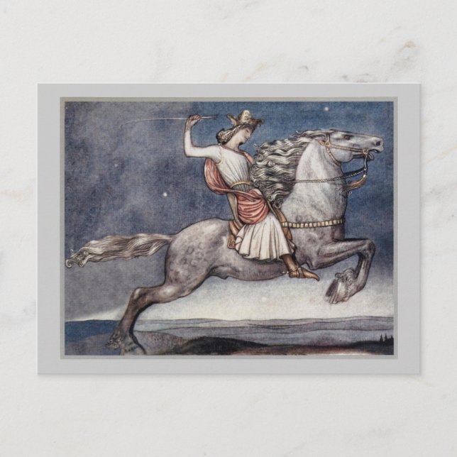 Carte Postale Prince lançant une lance (Devant)