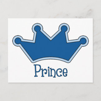 Carte Postale Prince personnalisable - Couronne