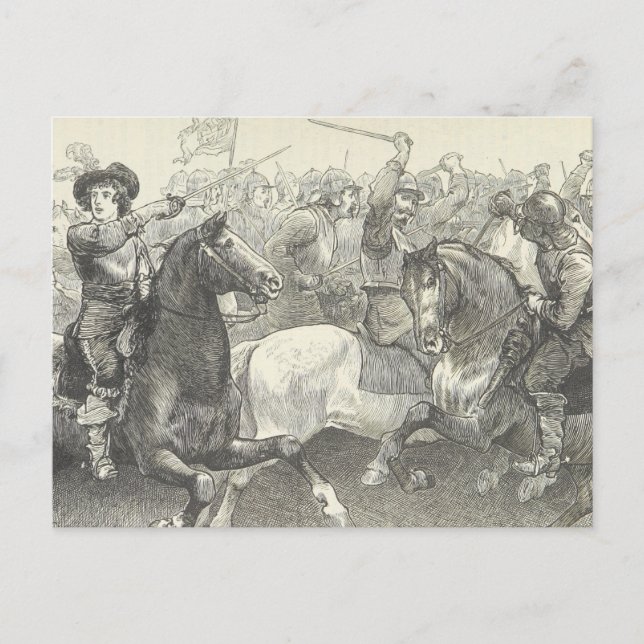 Carte Postale Prince Rupert à la bataille d'Edgehill (Devant)