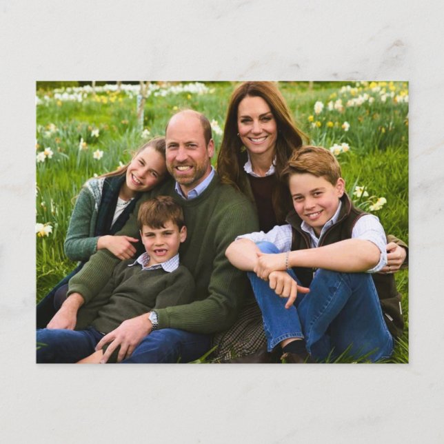 Carte Postale Prince William and family Dec 2025 stylized (Devant)