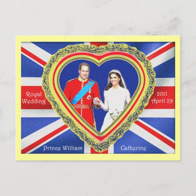 Carte Postale Prince William et Catherine Royal Mariage (Devant)