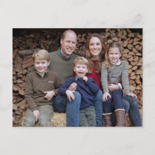 Carte Postale Prince William et famille déc 2020 stylisé
