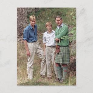 Carte Postale Princes Charles William Harry 1995