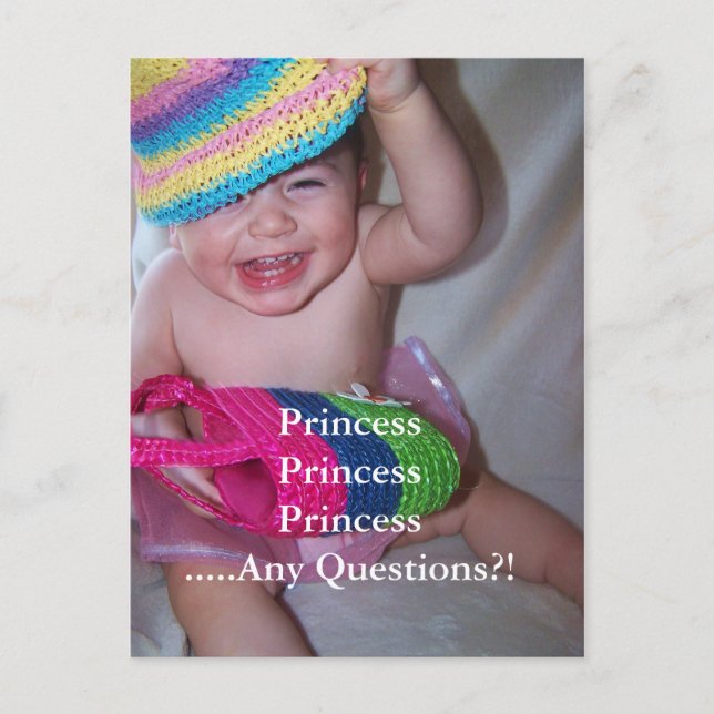 Carte Postale princess facts Card (Devant)