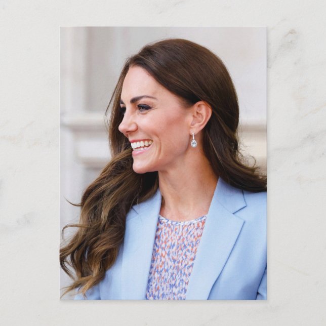 Carte Postale Princess Kate bleu poudreux stylisé (Devant)