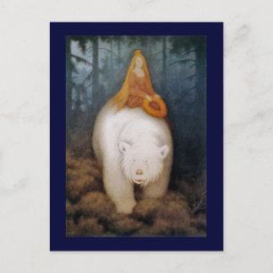 Carte Postale Princess Riding King Polar Bear