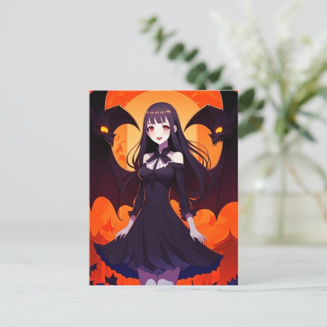 CARTE POSTALE PRINCESS VAMPIRE DES BATS - GOTHIQUE (Debout devant)