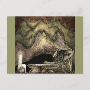 Carte Postale Princesse à Table avec un Troll