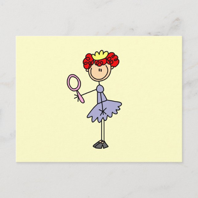 Carte Postale Princesse aux cheveux roux (Devant)