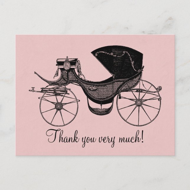 Carte Postale Princesse Baby shower Merci (Devant)