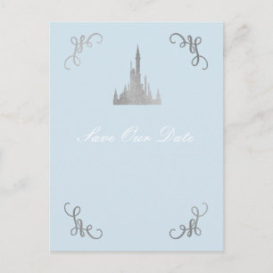 Carte Postale Princesse de conte de fée Silver & Blue Save the D