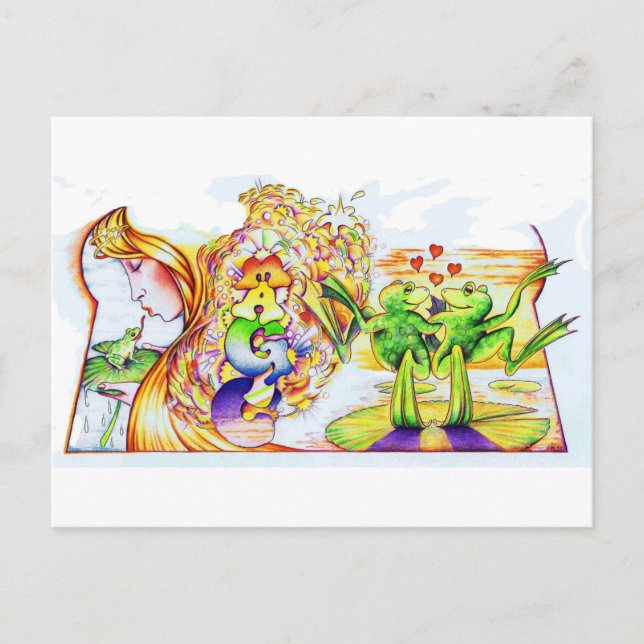 Carte Postale Princesse de grenouille (Devant)