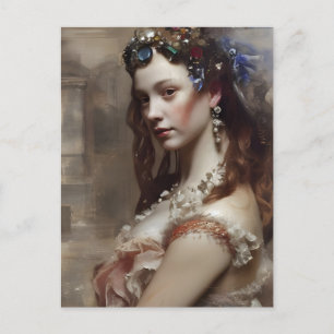 Carte Postale Princesse de la Renaissance art fantastique génér