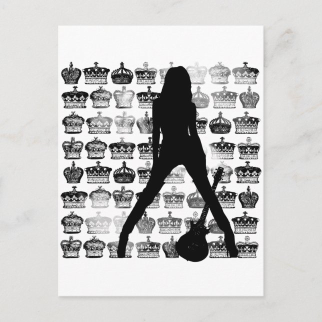 CARTE POSTALE PRINCESSE DE ROCK (Devant)