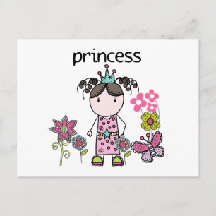 Carte Postale Princesse du Jardin de fleurs