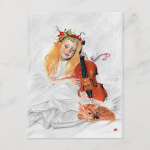 Carte postale princesse Elven Song d'hiver