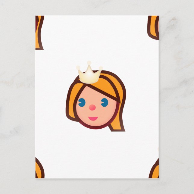 Carte Postale princesse emoji (Devant)