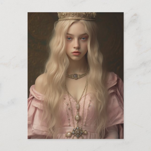 Carte Postale Princesse en rose (Devant)