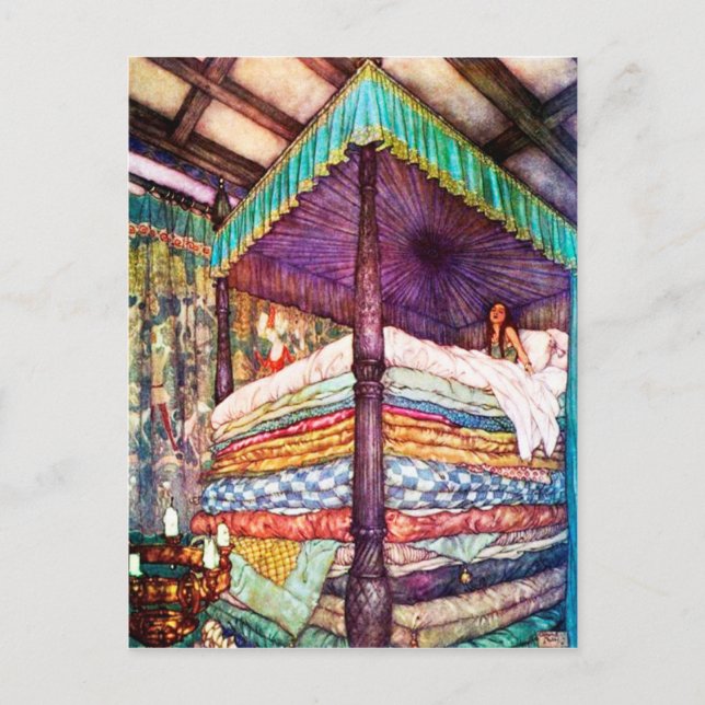 Carte Postale Princesse et Pea (Devant)