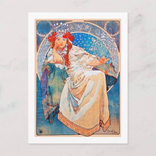 Carte Postale Princesse Hyacinth, Mucha (Devant)
