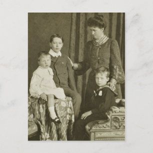 Carte Postale Princesse Irène de Hesse et princes de Prusse 1903
