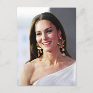 Carte Postale Princesse Kate style blanc