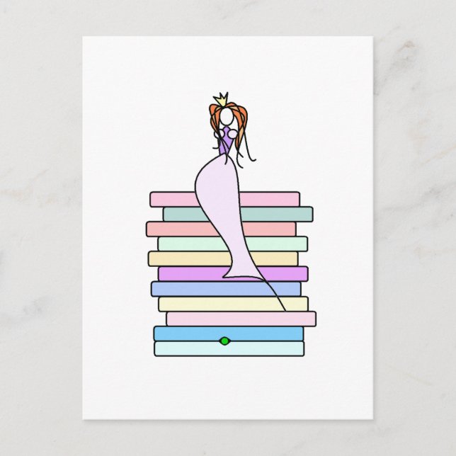 Carte Postale Princesse & le Pois (Devant)