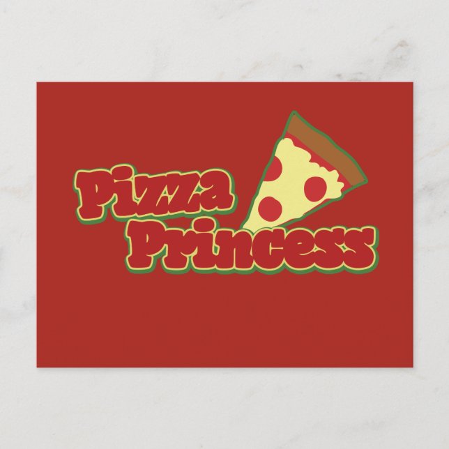 Carte Postale Princesse Pizza (Devant)