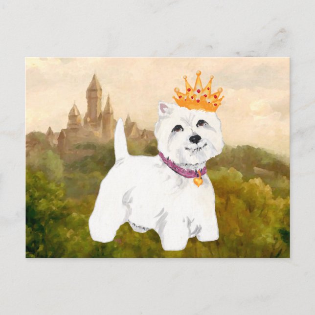 Carte Postale Princesse / Prince Terrier West Highland (Devant)