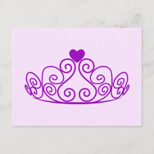 CARTE POSTALE PRINCESSE PRIVILÉGIÉ TIARA GRAPHIQUE COURONNE PERS