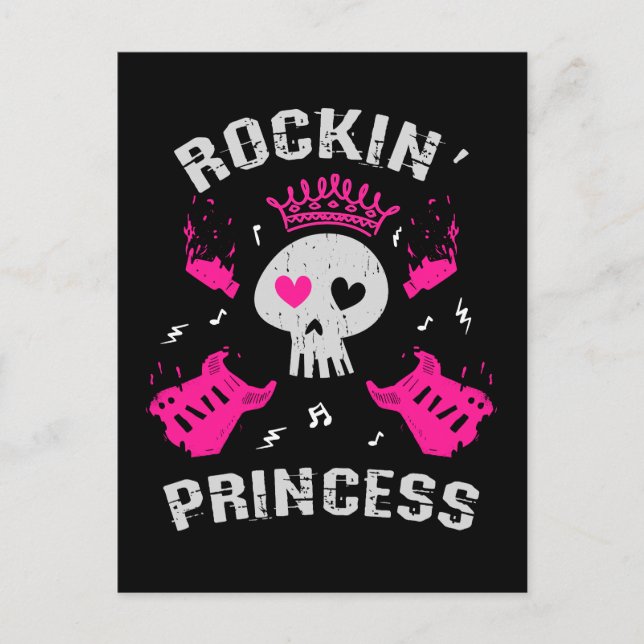 Carte Postale Princesse Rockin (Devant)