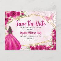 Princesse rose Floral Quinceañera Enregistrer la d