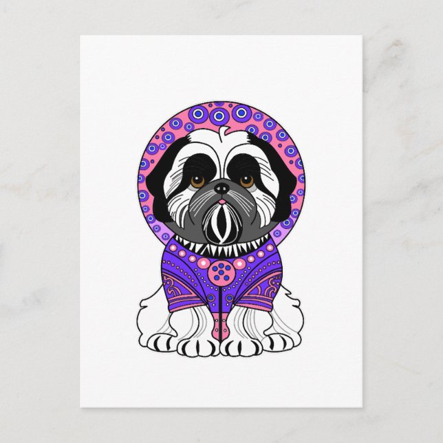 Carte Postale Princesse Shih Tzu (Devant)