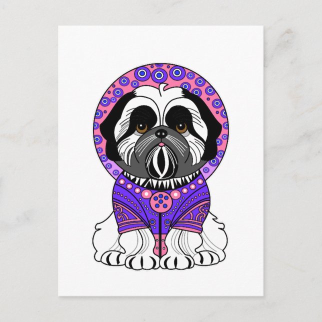 Carte Postale Princesse Shih Tzu (Devant)