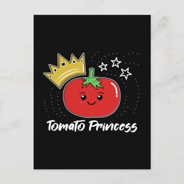 Carte Postale Princesse Tomate - Cute Kawaii T-shirt tomate (Devant)