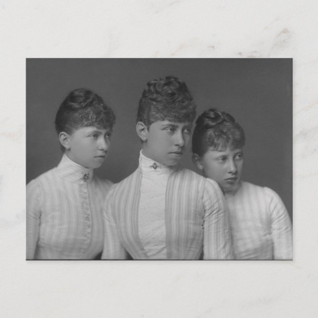 Carte Postale Princesses de Prusse : Sophie, Victoria, Margarete (Devant)