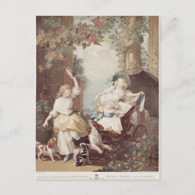Carte Postale Princesses Marie, Sophia et Amélie (Devant)