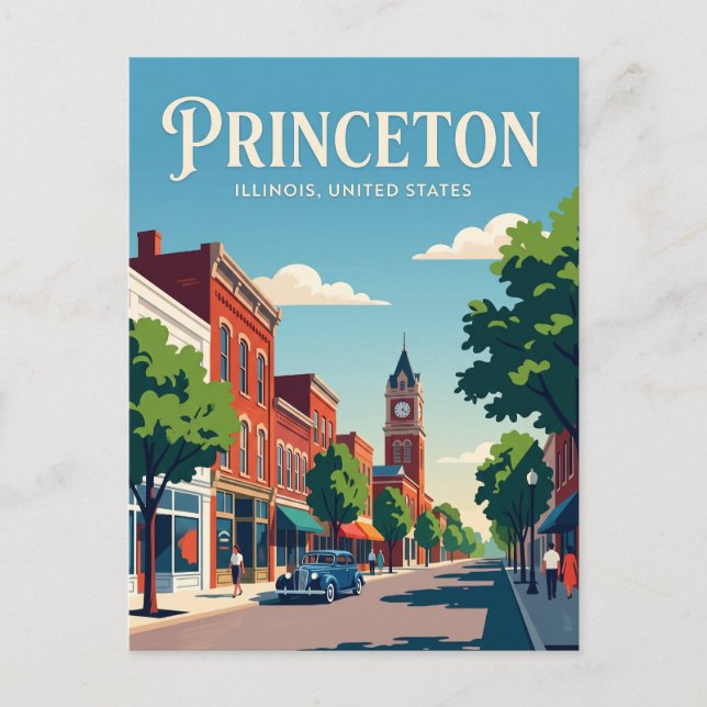 Carte Postale Princeton Illinois (Devant)