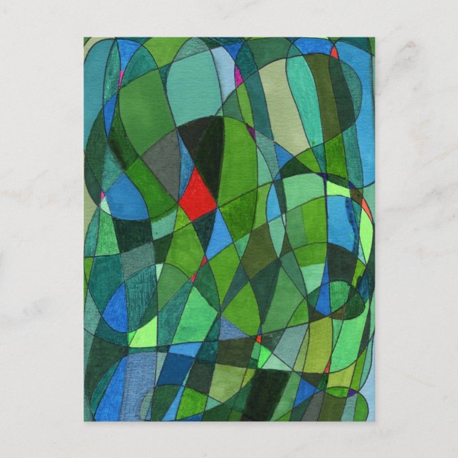 Carte postale "Principalement des Verts" Abstrait  (Devant)