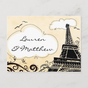 Carte Postale Printemps à Paris Tour Eiffel