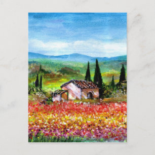 CARTE POSTALE PRINTEMPS DANS LE PAYSAGE TOSCANE